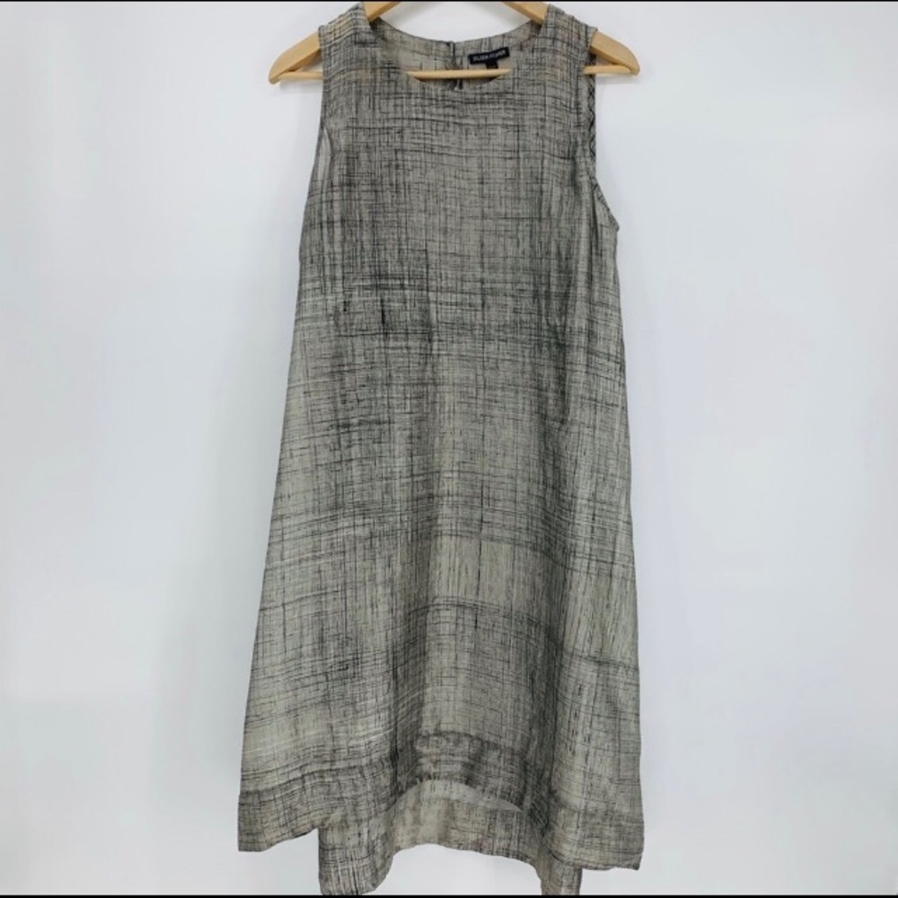 New Eileen Fisher sizeS/P silk cotton sheer dress.